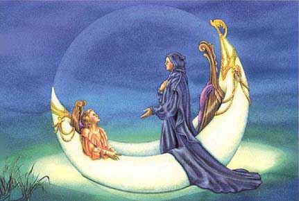Boat Child Moon Woman - Nancy Bright